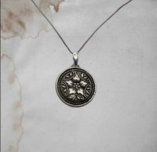 Sterling Textured Flower Pendant