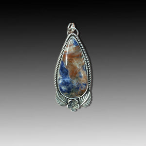 Sodalite Floral Pendant