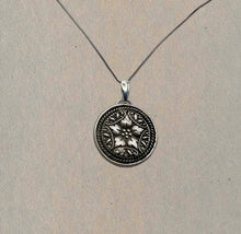 Sterling Textured Flower Pendant