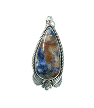 Sodalite Floral Pendant