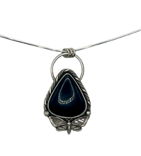 Obsidian Death Moth Pendant