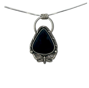 Obsidian Death Moth Pendant