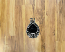 Delicate Obsidian Death Moth Pendant