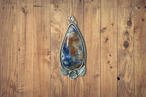 Sodalite Floral Pendant