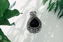 Delicate Obsidian Death Moth Pendant