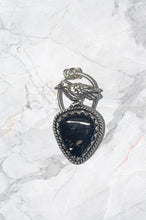 Black Rutile Raven pendant