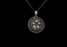 Sterling Textured Flower Pendant