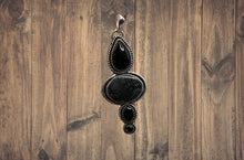 Picasso Jasper, Obsidian and Onyx pendant