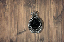 Delicate Obsidian Death Moth Pendant