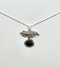 Obsidian Raven pendant