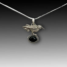 Obsidian Raven pendant