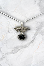 Obsidian Raven pendant