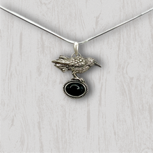 Obsidian Raven pendant