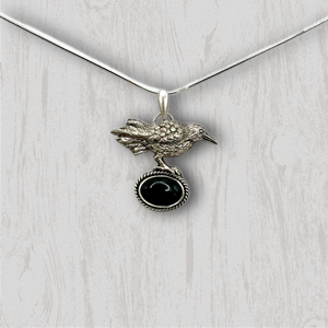 Obsidian Raven pendant
