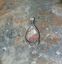 Rhodonochrosite Floral Pendant
