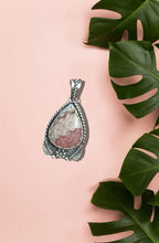 Rhodonochrosite Floral Pendant
