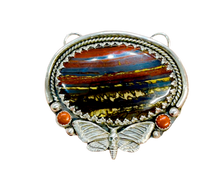 Iron Tiger Eye and Red Jasper: Death Moth