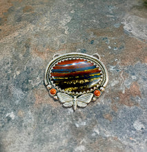 Iron Tiger Eye and Red Jasper: Death Moth