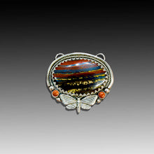 Iron Tiger Eye and Red Jasper: Death Moth