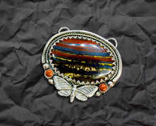 Iron Tiger Eye and Red Jasper: Death Moth
