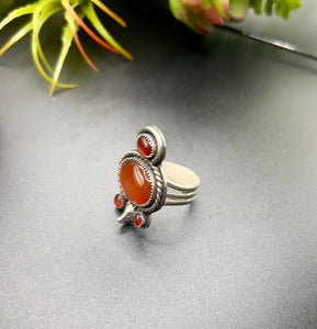 Carnelian Fox Statement Ring