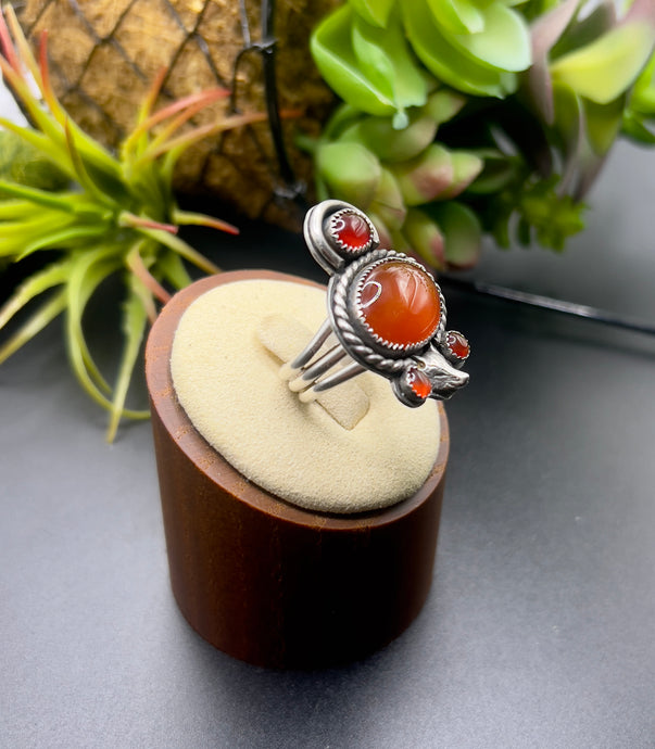 Carnelian Fox Statement Ring
