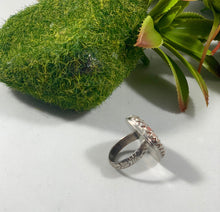 Rhodonchrosite Square Floral Ring