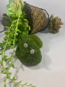 Post Earrings: Roses