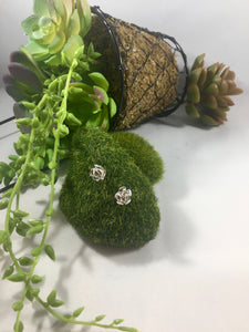 Post Earrings: Roses