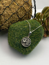 Sterling Silver Floral with CZ Pendant