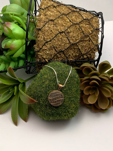 Bronze Textured Swirl Pendant