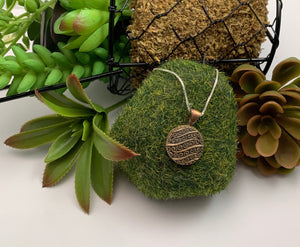 Bronze Textured Swirl Pendant