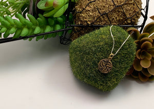 Bronze Abstract Textured Pendant, Small