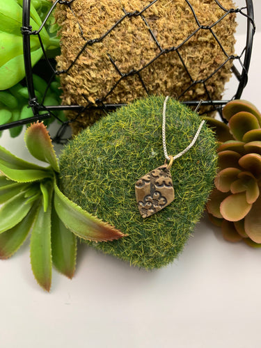 Bronze Textured Pendant, Dogwood