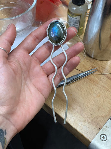 Labradorite Hairpin