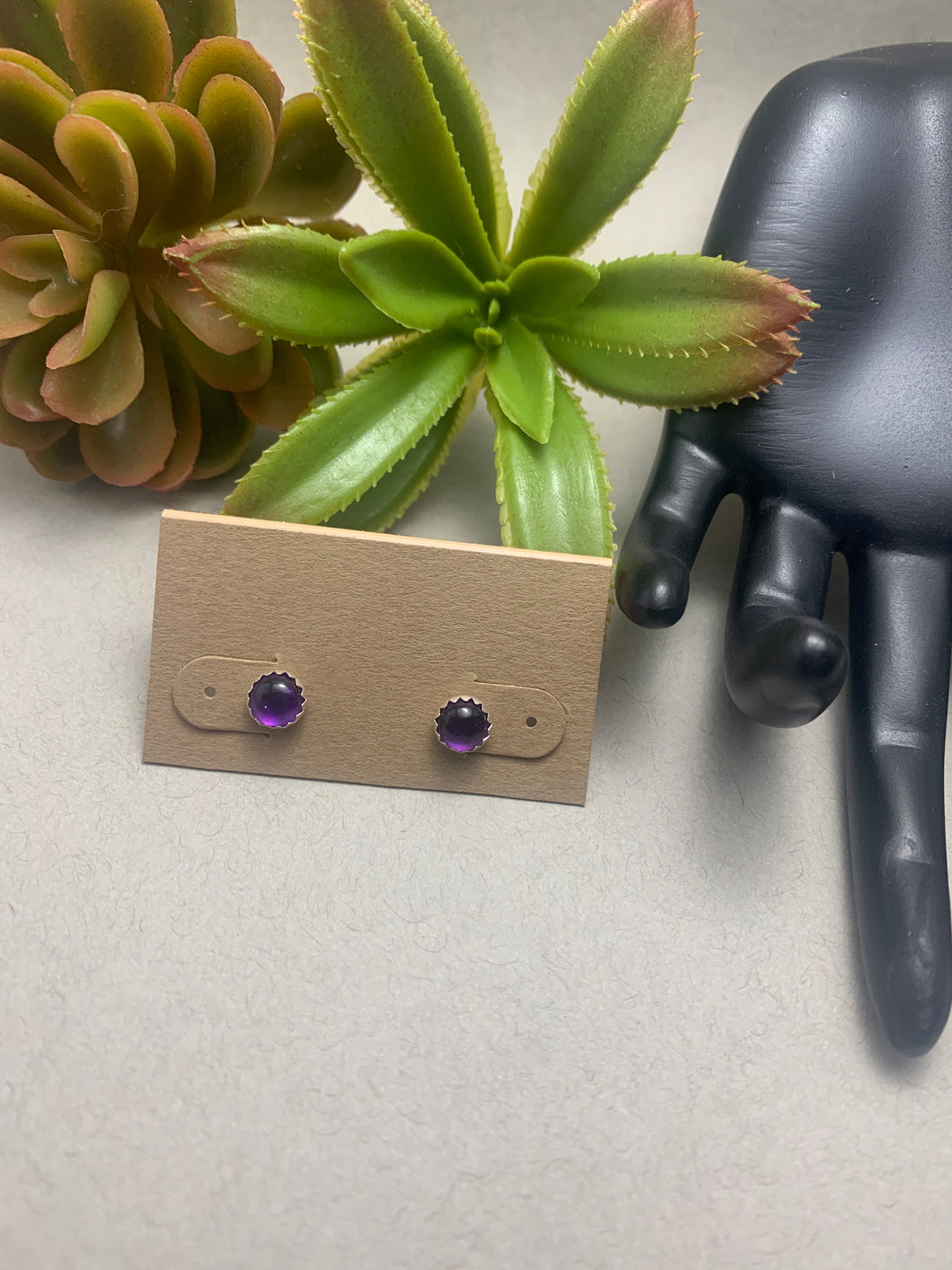 6mm Post Earrings: Various Stones Available