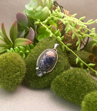 Sodalite Pendant with Floral
