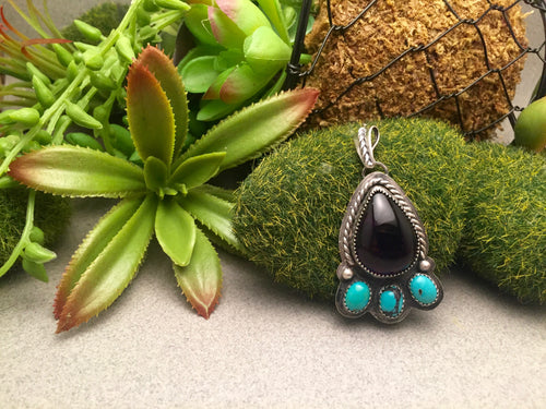 Amethyst with Turquoise Pendant