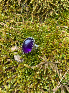 Amethyst with Floral Band