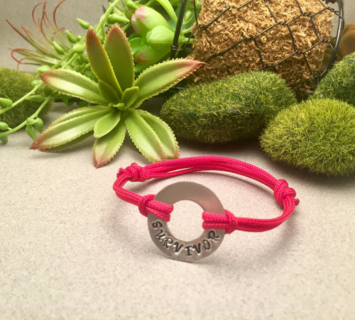 Hand-stamped Corded Bracelet