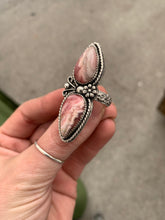 Rhodonchrosite Doublet Floral Ring