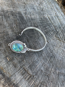 Cuff: Labradorite with Flower Detailing