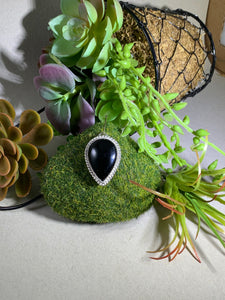 Obsidian pendant