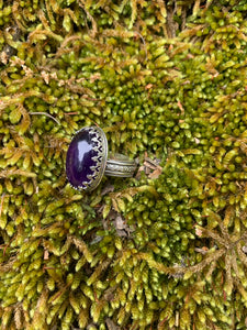 Amethyst with Floral Band