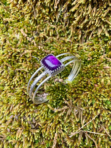 Triple split cuff: Amethyst