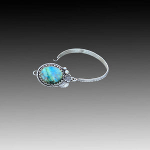 Cuff: Labradorite with Flower Detailing